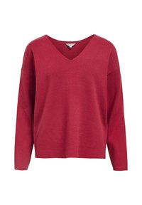 Object OBJREYNARD V-NECK - Strickpullover - karanda red
