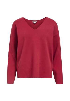 Object OBJREYNARD V-NECK PULLOVER FAIR - Pullover - karanda red