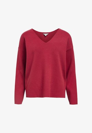Object OBJREYNARD V-NECK PULLOVER FAIR - Pullover - karanda red
