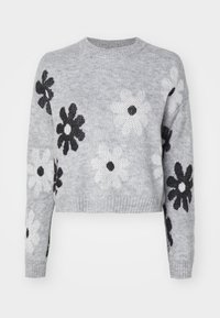 ONLFREESIA O NECK  - Vesta - light grey melange/black/white