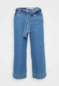 VMKATHY WIDE CROPPED - Leveälahkeiset - medium blue denim