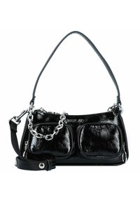 Handtasche - shiny black