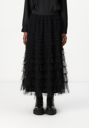 VMNAJA RUFFLE SKIRT - Maxinederdele - black