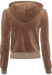 Karl Kani KK CHEST SIGNATURE TIGHT FULL ZIP - Cipzáras pulóver - taupe
