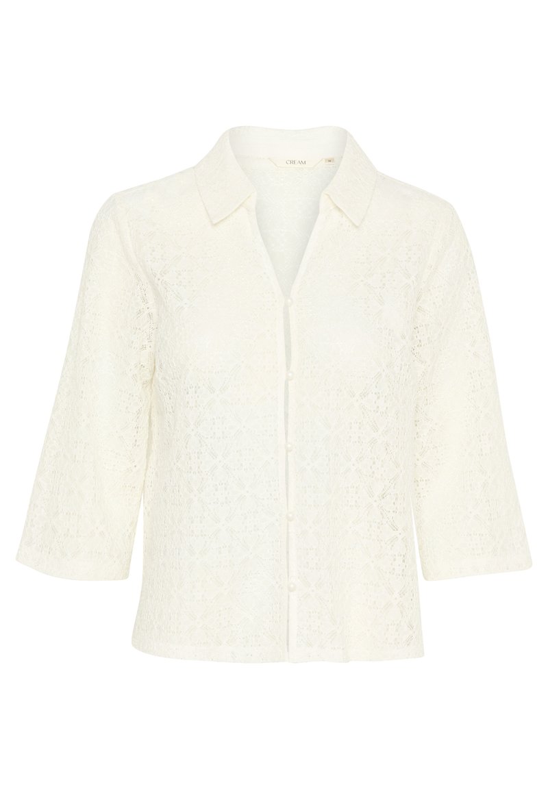 Cream Overhemdblouse wit