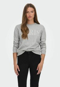 JDY JDYPARIS EMB NOOS - Mikina - light grey melange