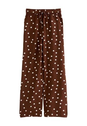 New Look, POLKA DOT WIDE LEG TROUSERS - Broek - brown pattern