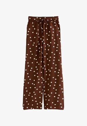 New Look, POLKA DOT WIDE LEG TROUSERS - Broek - brown pattern
