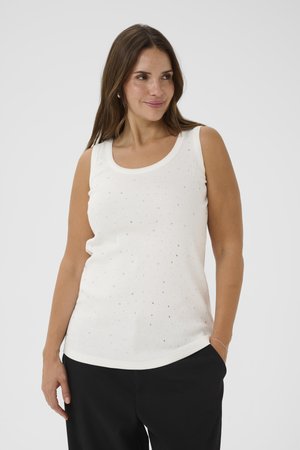 CARINA RHINESTONE - Top - chalk
