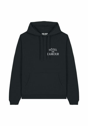 EMBROIDERY HEAYVWEIGHT UNISEX - Felpa con cappuccio - black