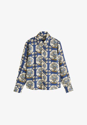 Next, LONG SLEEVE SHIRT - Button-down blouse - national trust x next blue floral vase print
