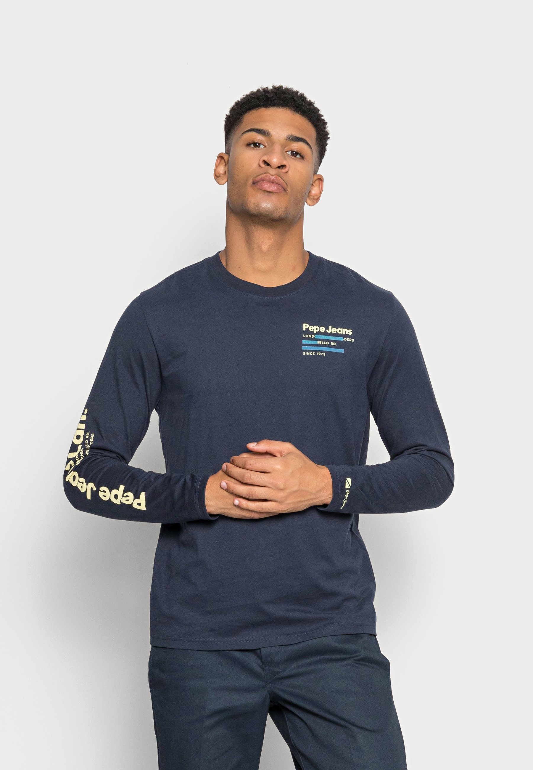 Pepe Jeans Camiseta Manga Larga Sebastian Tobacco | Camisetas Hombre |  Laprensadelrio