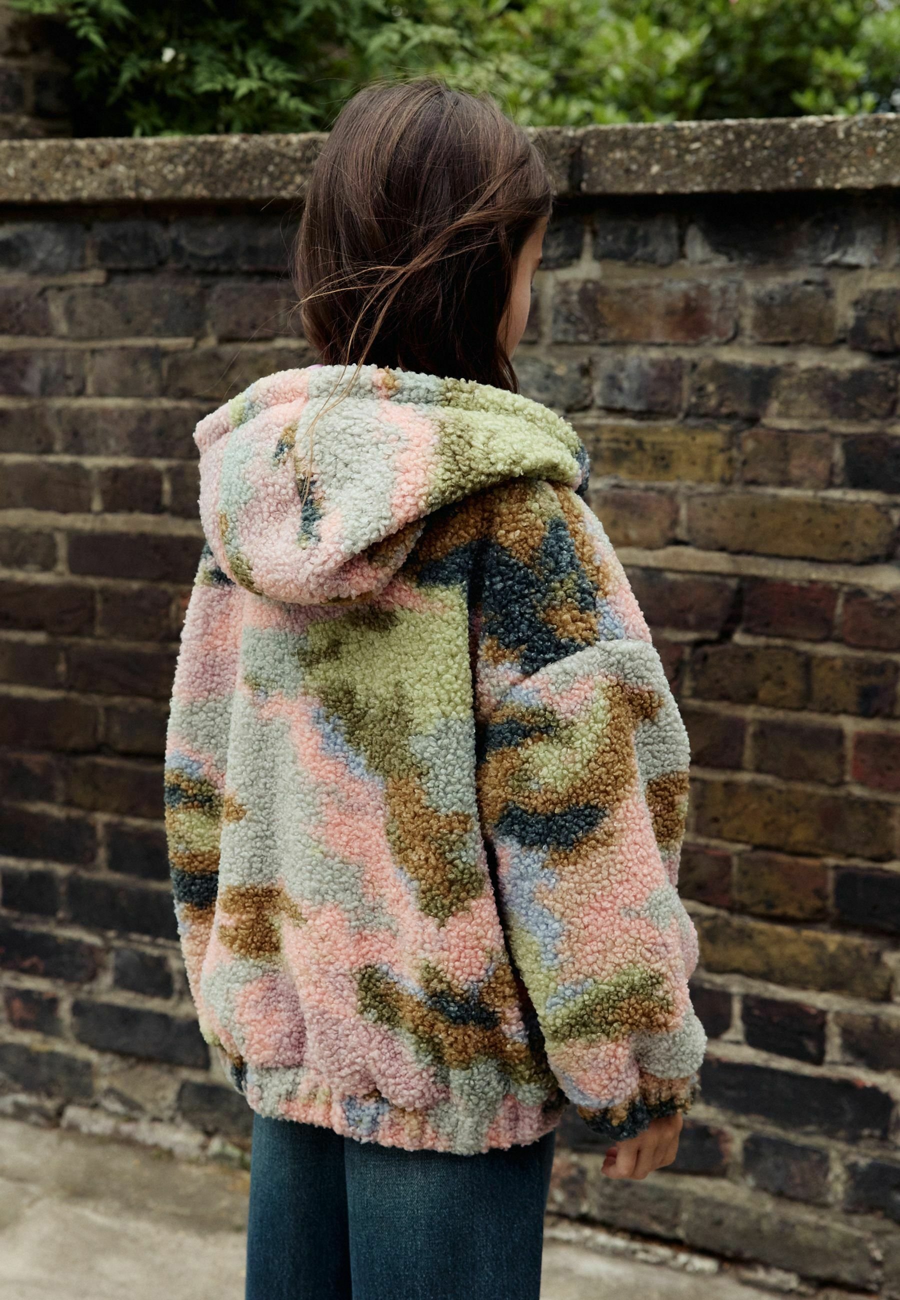 Next Fleecejacke - pink green abstract/mehrfarbig - Zalando.ch