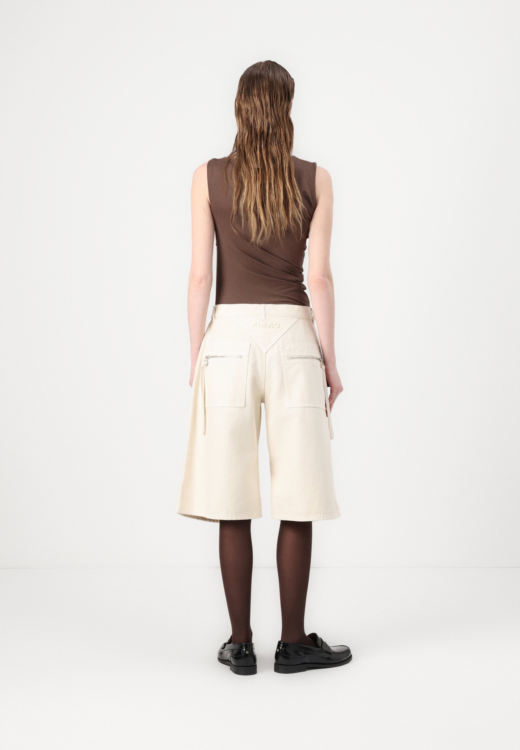 Pinko TRAMINER - Long sleeved top - nero/canna fucile/black