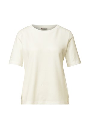 Street One, T-SHIRT MIT RUNDHALS UND STRUKTUR - T-shirt basique - off white