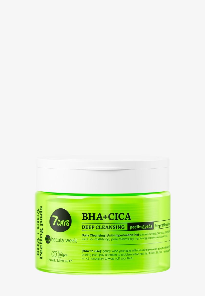 7days - MY BEAUTY WEEK DEEP CLEANSING PEELING PADS FOR FACE BHA+CICA - Masker, Vergroten