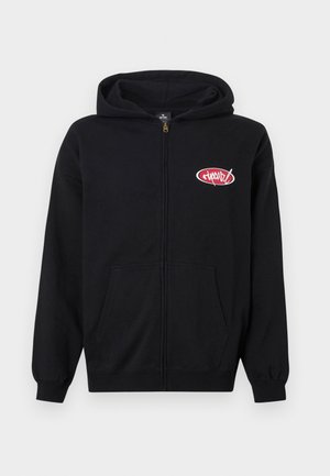 SCRIPT ZIP THRU HOOD UNISEX - Sweatjakke - black
