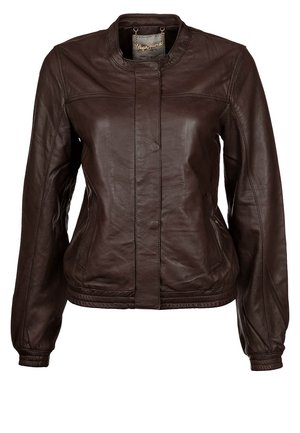 Veste en cuir - dark brown