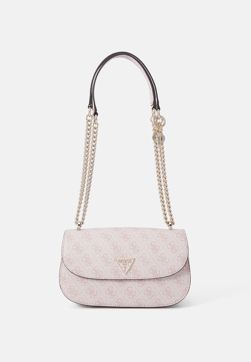 Guess ERICA FLAP - Cross body bag - dusty rose logo