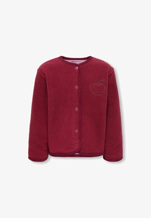 ONLY MINI, TEDDY JACKET KMGVALE TEDDY JACKET - Flísová bunda - cabernet
