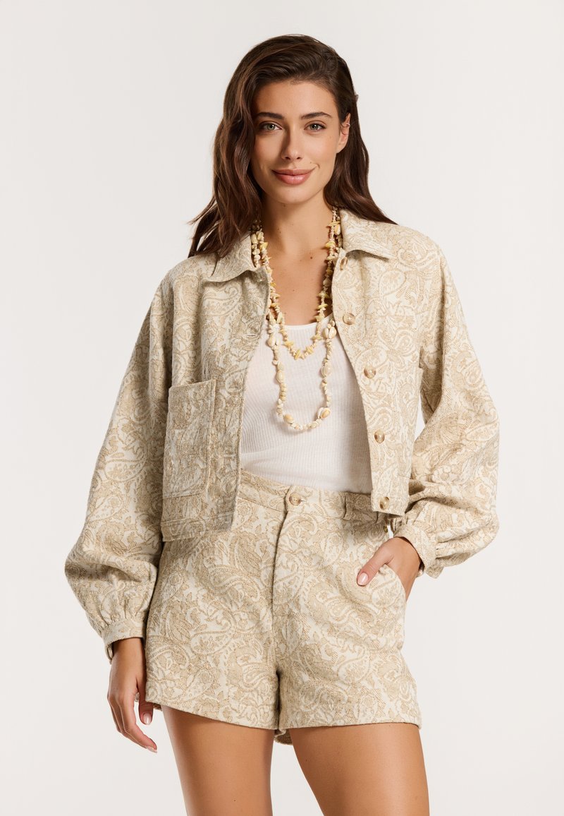 Shiwi - Shorts - white paisley jacquard, Enlarge