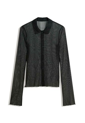 LONG-SLEEVE - Blúzka so zapínaním na gombíky - black