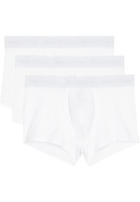 Hvide bomuldsboxer briefs i en pakke med tre. Har et blødt, sømløst design med en grå elastisk taljebånd, der viser brandnavnet.