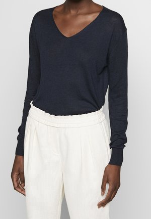 Striktrøje - mottled teal