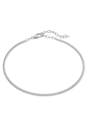 SINCERE Fußschmuck Panzerkette Flach - Fußkettchen - silberfarben
