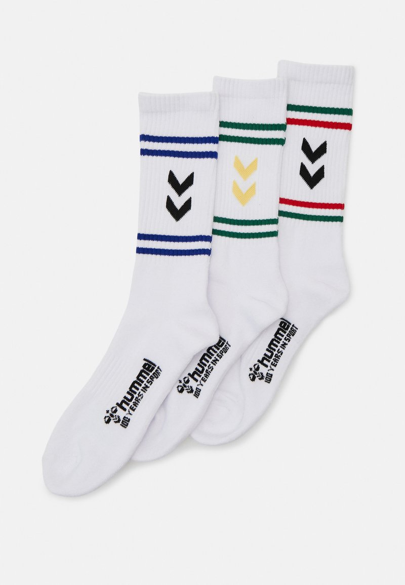 Hummel - SOCKS CHEVRON HIGH RETRO UNISEX 3 PACK - Sportsstrømper - white, Forstør