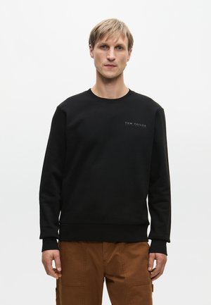 PRINTED CREW NECK SWEATER - Φούτερ - black