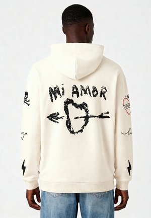 TATTOO MI AMOR EMBROIDERY HEAVYWEIGHT - Felpa - off white