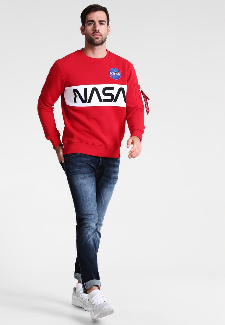 Alpha Industries NASA INLAY Sweater speed redRood Alpha Industries NASA INLAY Sweater speed redRood