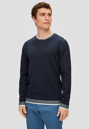 s.Oliver, IN MELIERTER OPTIK - Strickpullover - navy