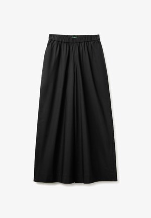 United Colors of Benetton, WIDE LEG TROUSERS WITH SIDE SEAM POCKETS AND ELASTICATED WAISTBAND.. - Broek - black