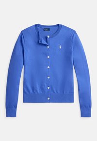 COTTON CREWNECK CARDIGAN - Kardigán - indigo sky