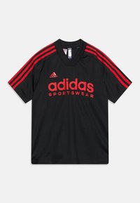 adidas Sportswear HOT TEE UNISEX - Triko s potiskem - black/better scarlet