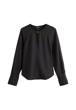 Next, REGULAR FIT - LONG SLEEVE V-NECK OVERHEAD BLOUSE . - Bluse - black