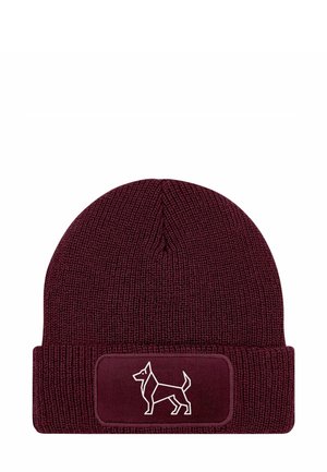 PATCH SCHÄFERHUND POLYGON DESIGN HUND - Beanie - schäferhund bordeauxrot