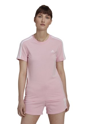 Print T-shirt - true pink/white