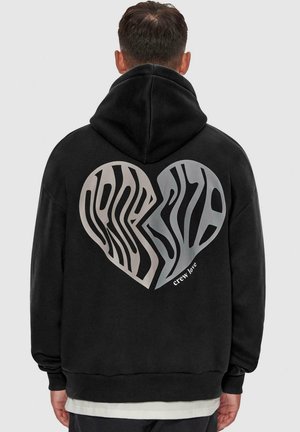 HEAVY BROKEN HEART - Kapuzenpullover - washed black