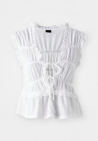 FRILL TIE FRONT - Top - offwhite