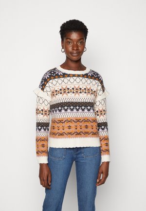 ALIA FLUFFY FAIRISLE JUMPER - Svetr - multi