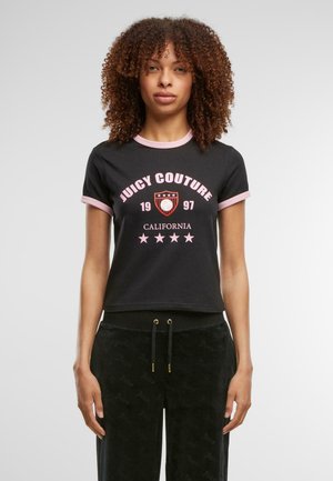 T-shirt med print - black