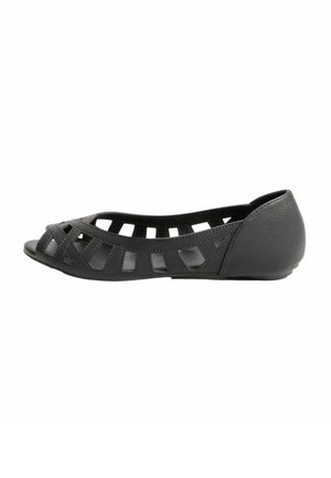 REGULAR FIT - FLAT CUT OUT - Peeptoe ballerina's - black