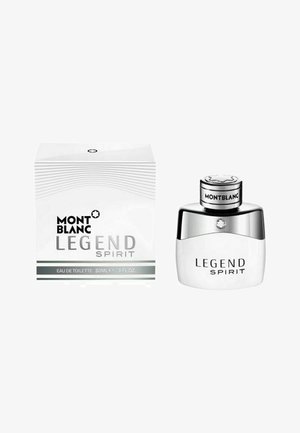 Montblanc Legend Spirit eau de toilette bottle and matching white box, 30ml, with black and silver branding details.