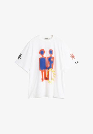 Desigual, PRINTED T-SHIRT WITH ROBOTS - Camiseta estampada - white