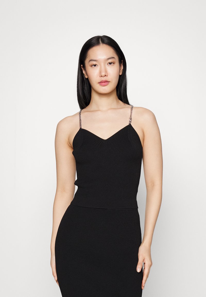MICHAEL Michael Kors CHAIN STRAP TANK Top black Zalando.co.uk