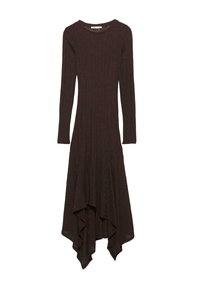 ASYMMETRIC HEM - MIDI - Obleka/pulover - brown