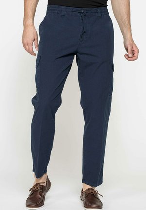Carrera Jeans, CHINO DRAWSTRING SIDE POCKETS - Pantaloni cargo - blu scuro
